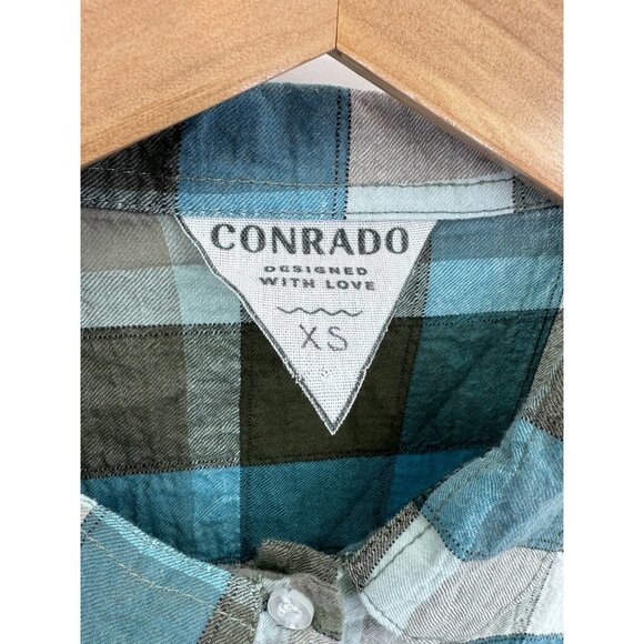 Conrado Women's Button Front Plaid Shirt Dress Size XS - Picture 5 of 6